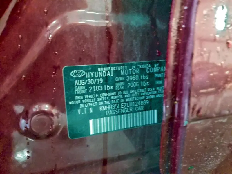 2020 HYUNDAI ELANTRA   