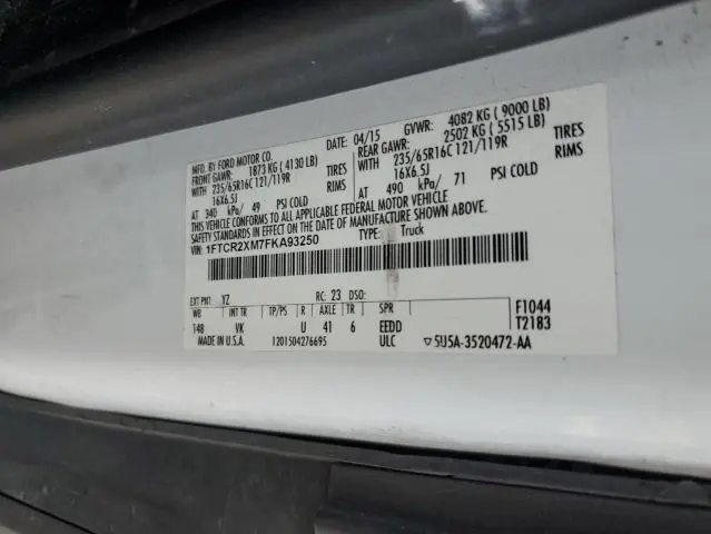 2015 FORD TRANSIT T-250  