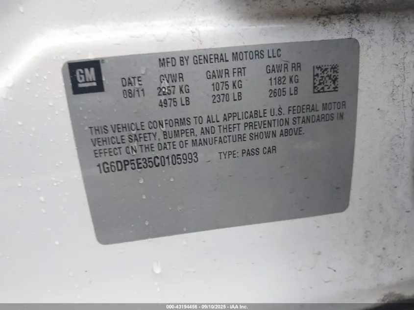 2012 CADILLAC CTS PREMIUM