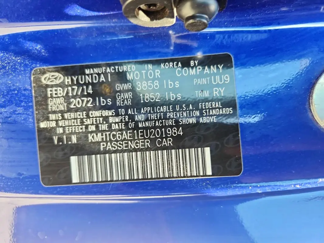 2014 HYUNDAI VELOSTER TURBO  
