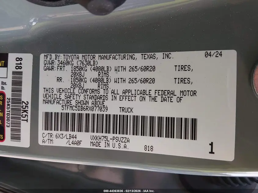 2024 TOYOTA TUNDRA HYBRID 1794 EDITION 4WD