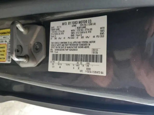 2015 FORD TRANSIT CONNECT XL