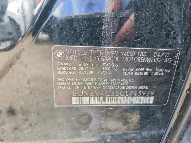 2012 BMW X5 XDRIVE35I  