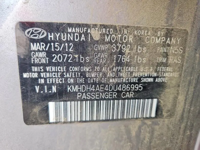 2013 HYUNDAI ELANTRA GLS  