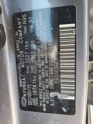 2016 HYUNDAI ACCENT SE