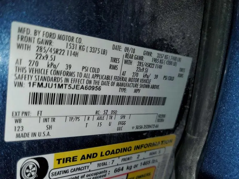 2018 FORD EXPEDITION PLATINUM  
