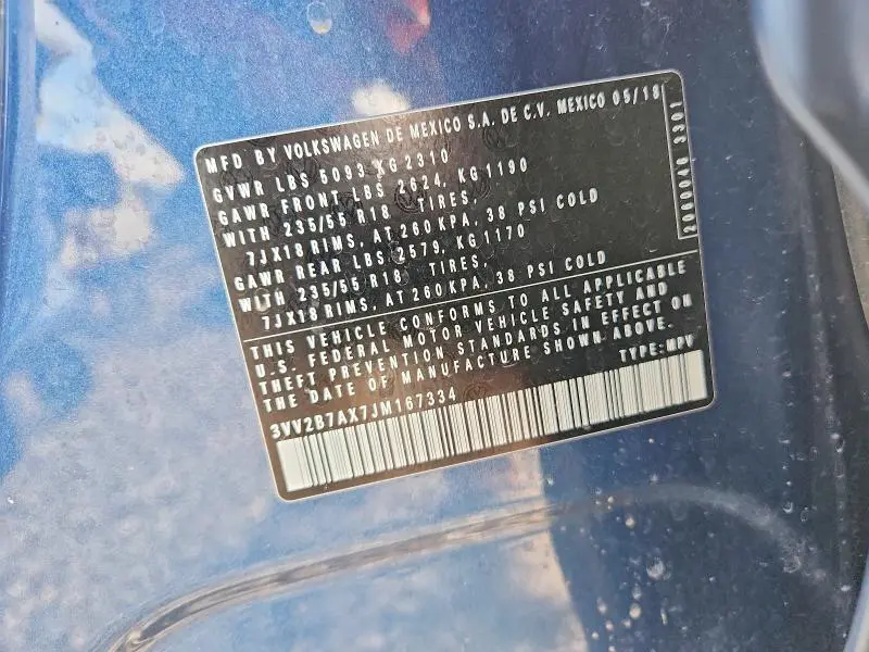 2018 VOLKSWAGEN TIGUAN SE  