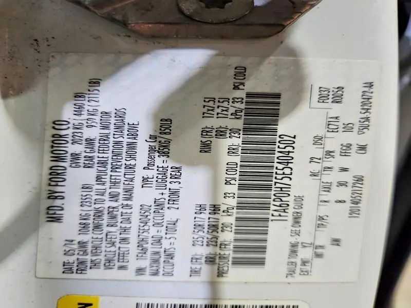 2014 FORD FUSION SE  