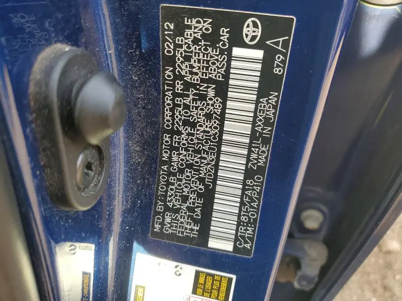 2012 TOYOTA PRIUS V THREE  