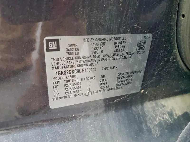 2016 GMC YUKON XL K1500 SLT  