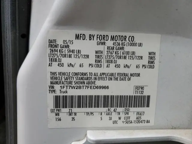 2015 FORD F250 SUPER DUTY  