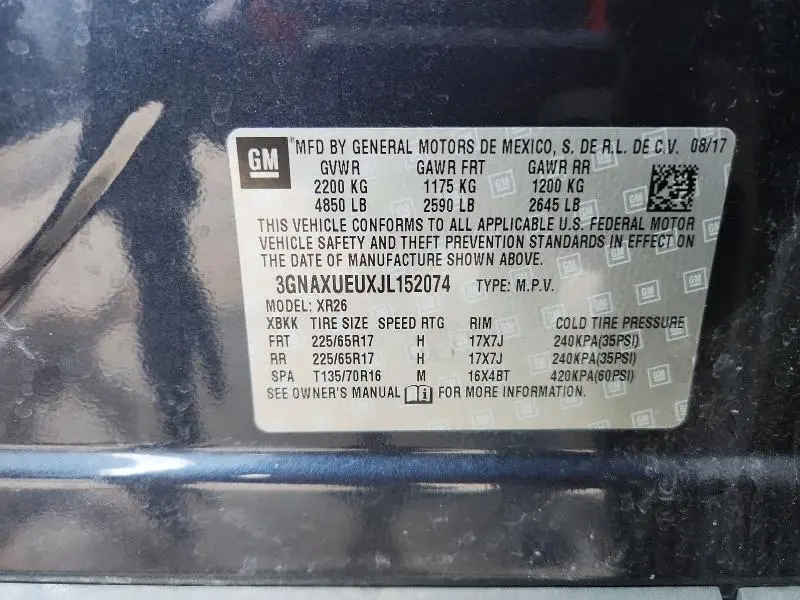 2018 CHEVROLET EQUINOX LT  