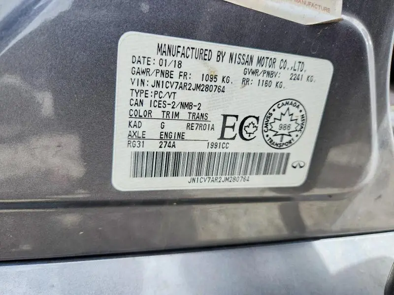 2018 INFINITI Q50 2.0T PURE  