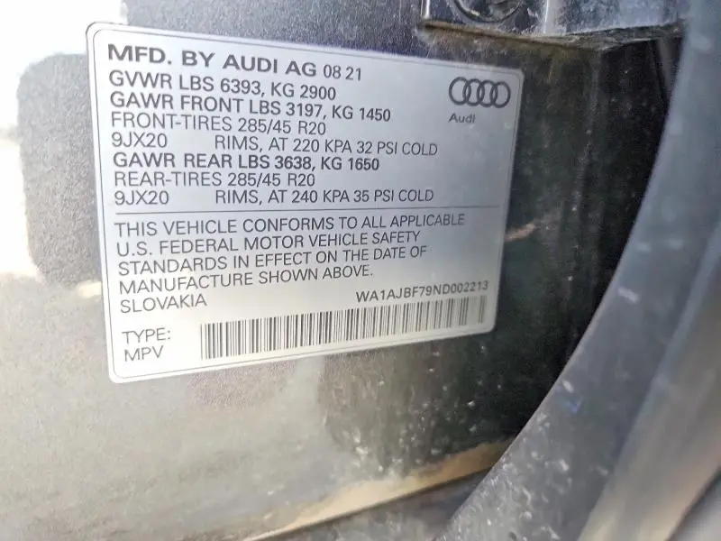 2022 AUDI Q7 PREMIUM  
