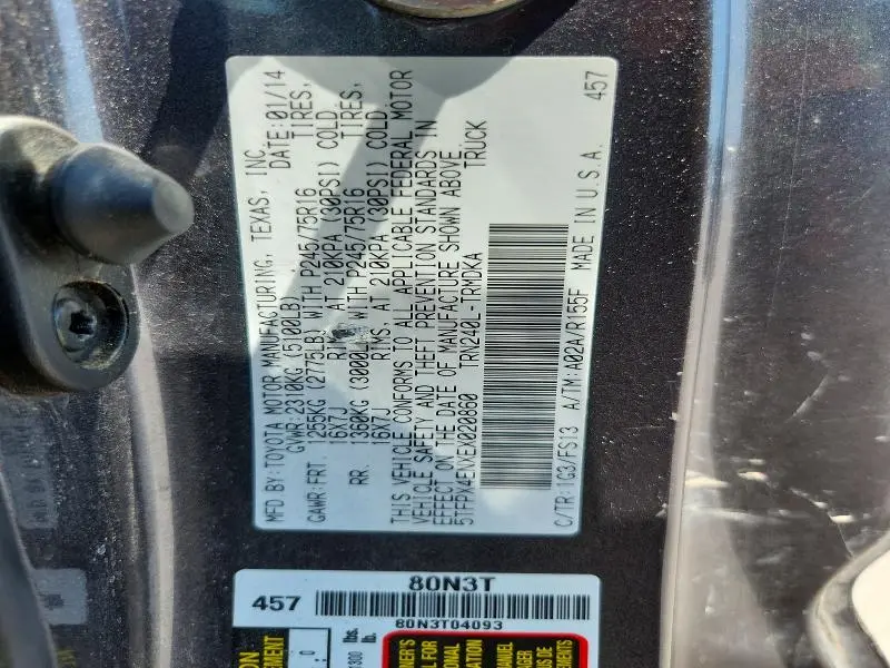 2014 TOYOTA TACOMA BASE  