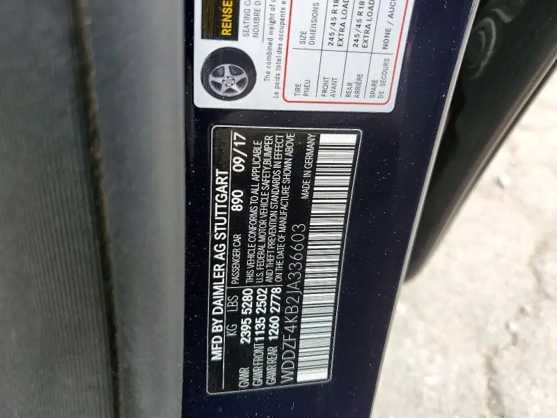2018 MERCEDES-BENZ E 300 4MATIC  
