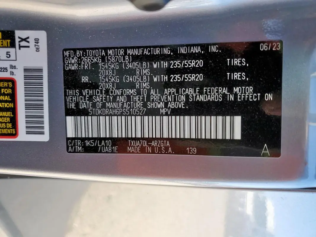 2023 TOYOTA HIGHLANDER L  