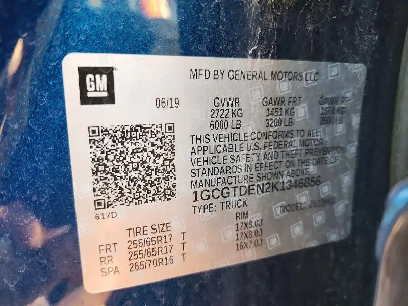 2019 CHEVROLET COLORADO Z71  