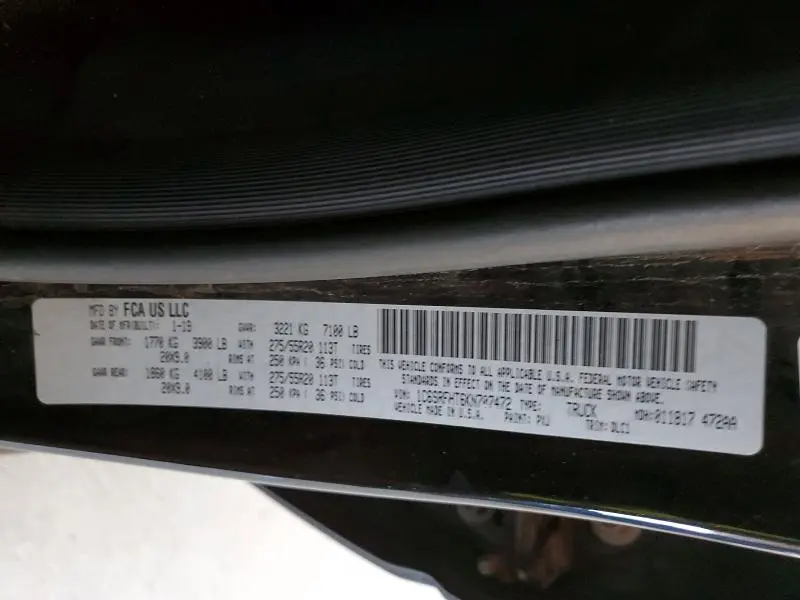 2019 RAM 1500 LIMITED  