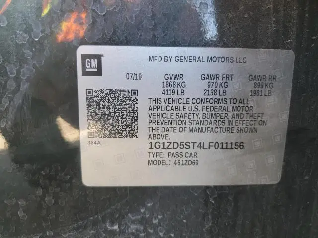 2020 CHEVROLET MALIBU LT  