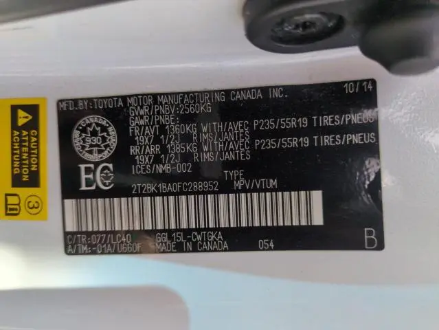 2015 LEXUS RX 350 BASE  