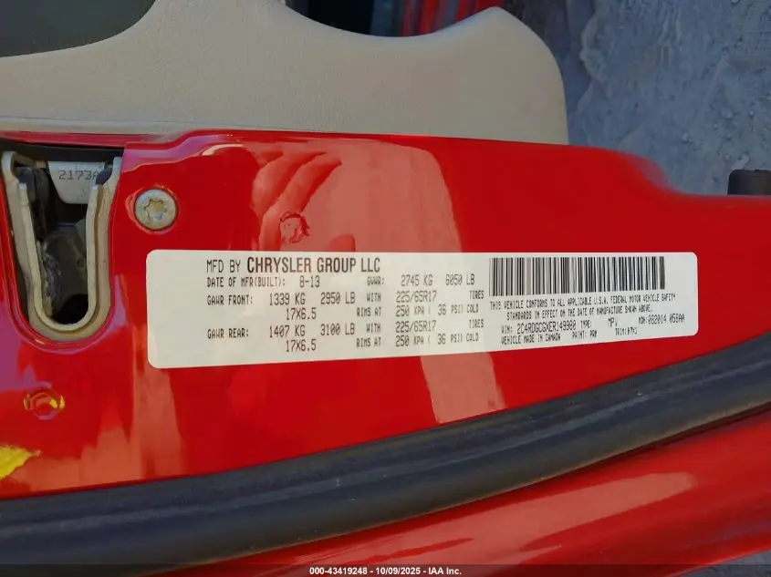 2014 DODGE GRAND CARAVAN SXT