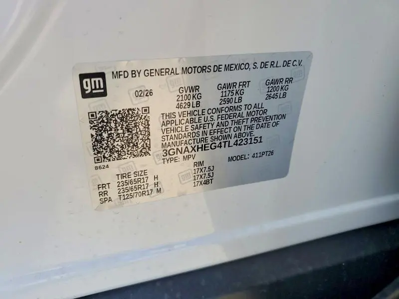 2026 CHEVROLET EQUINOX LT  