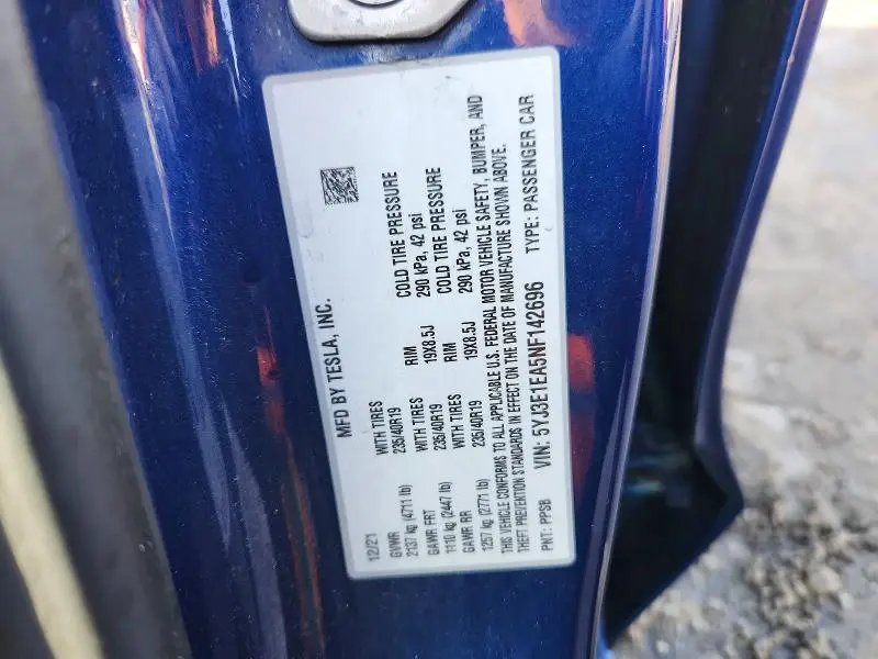 2022 TESLA MODEL 3   