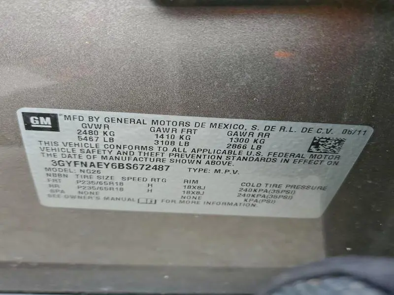 2011 CADILLAC SRX LUXURY COLLECTION  