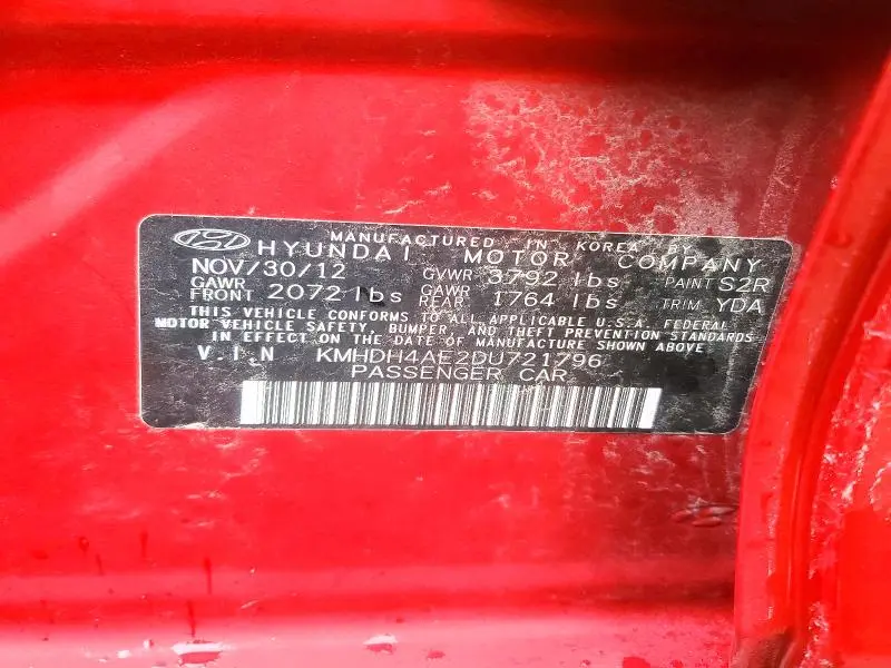 2013 HYUNDAI ELANTRA LIMITED  