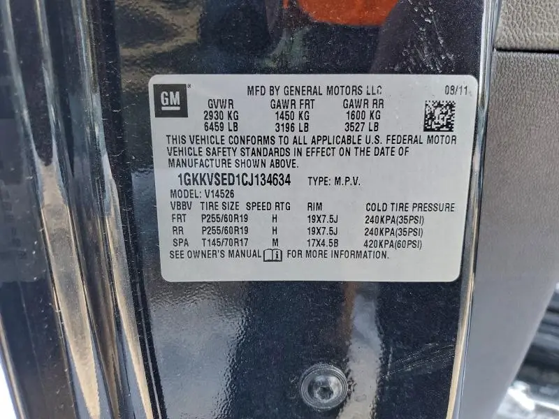 2012 GMC ACADIA SLT-2  