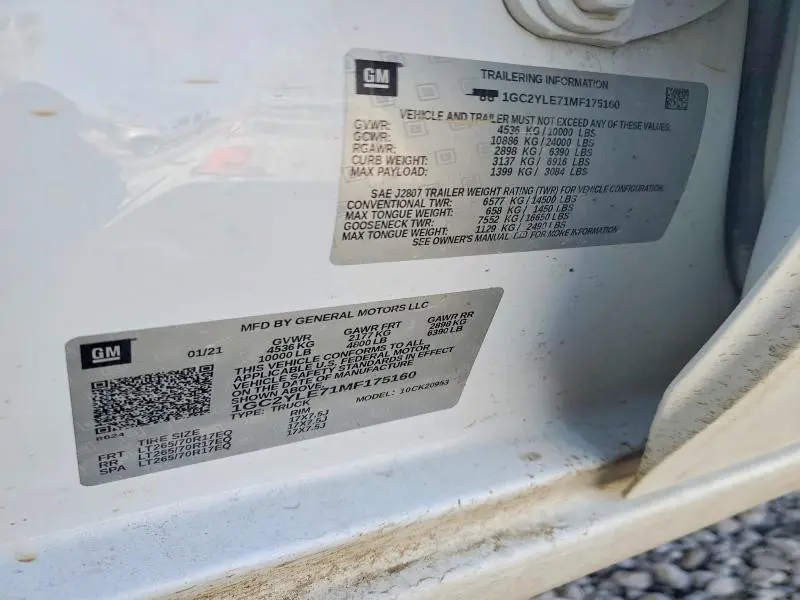 2021 CHEVROLET SILVERADO K2500 HEAVY DUTY  