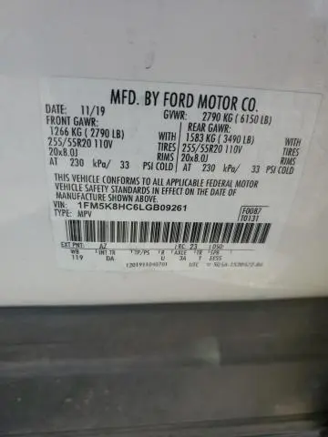 2020 FORD EXPLORER PLATINUM  