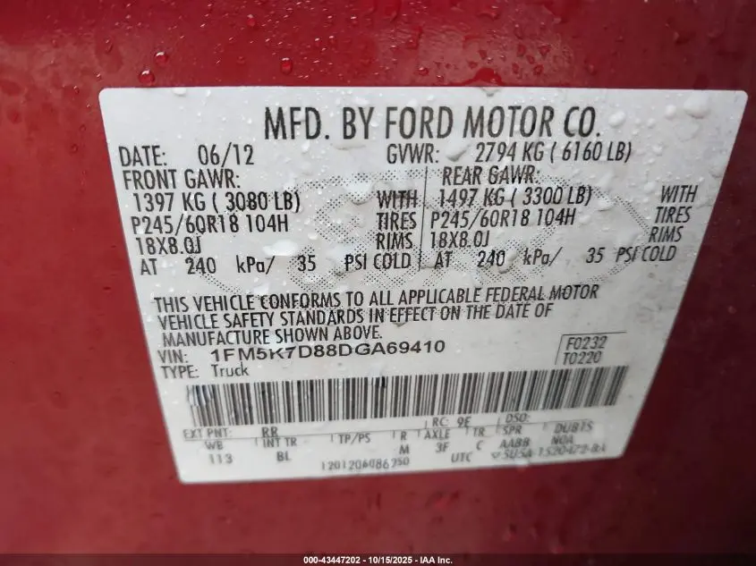 2013 FORD EXPLORER XLT