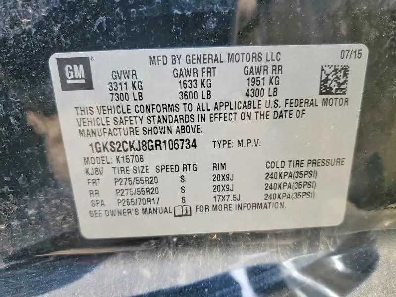 2016 GMC YUKON DENALI  