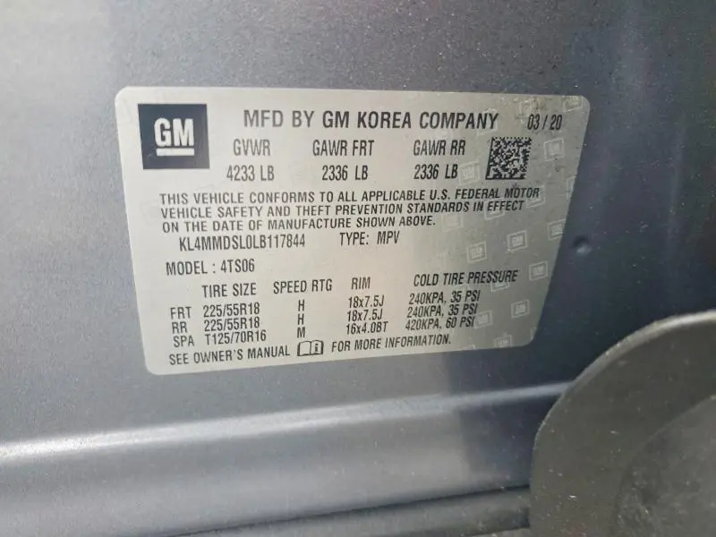 2020 BUICK ENCORE GX SELECT  