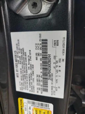 2019 FORD FUSION SE  