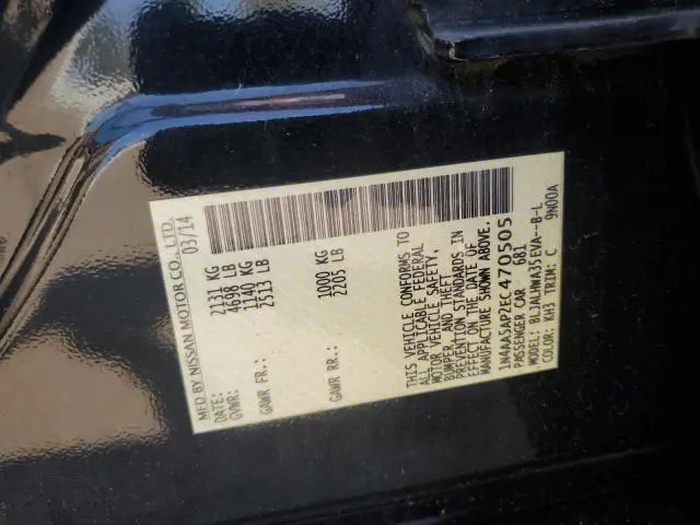 2014 NISSAN MAXIMA S  