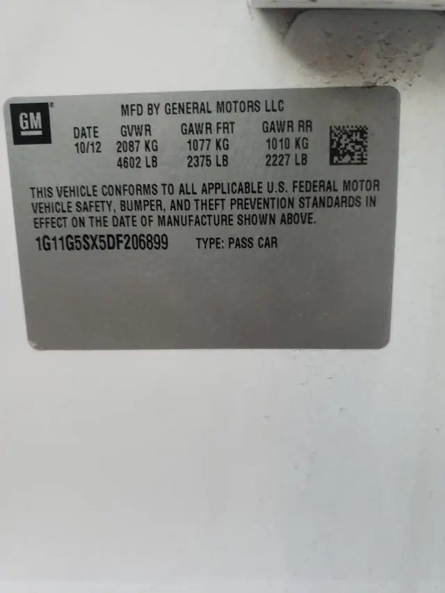 2013 CHEVROLET MALIBU 3LT