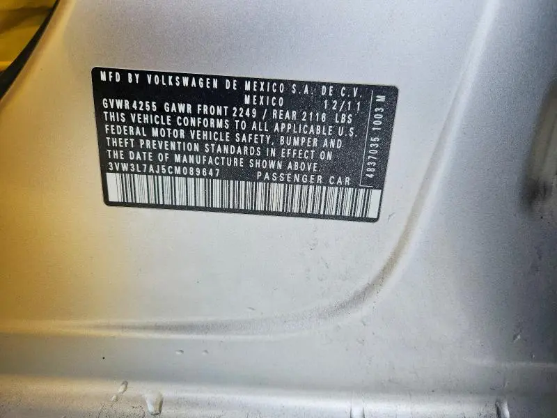 2012 VOLKSWAGEN JETTA TDI  