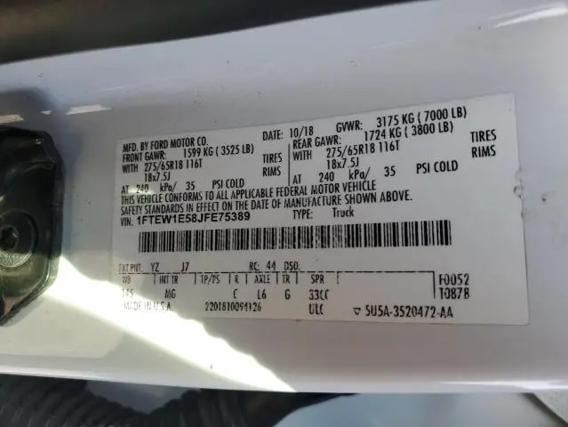 2018 FORD F150 SUPERCREW  