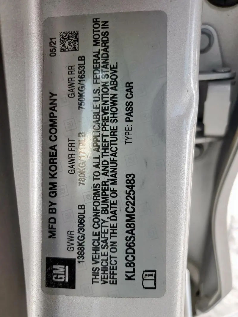 2021 CHEVROLET SPARK 1LT  