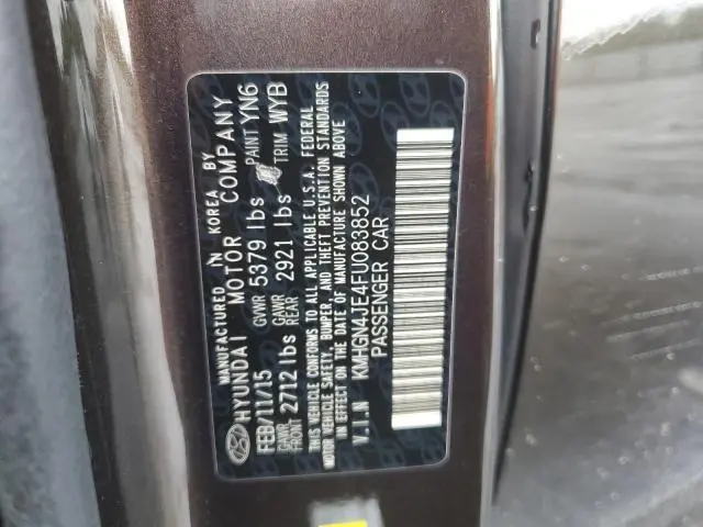 2015 HYUNDAI GENESIS 3.8L  