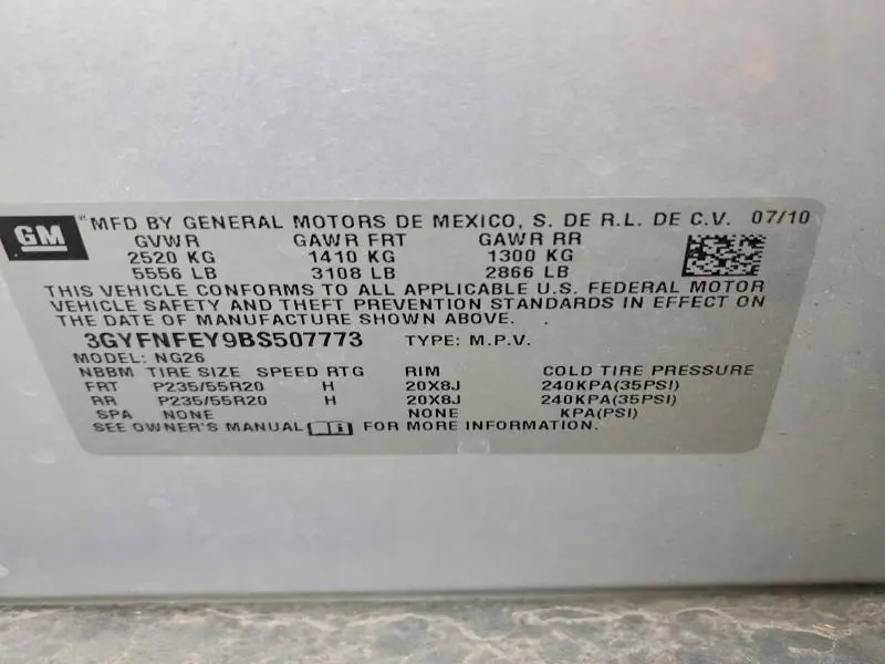 2011 CADILLAC SRX PREMIUM COLLECTION  