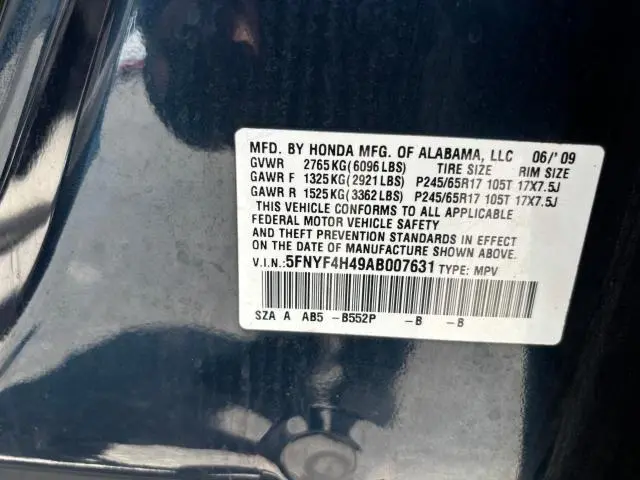 2010 HONDA PILOT EX  