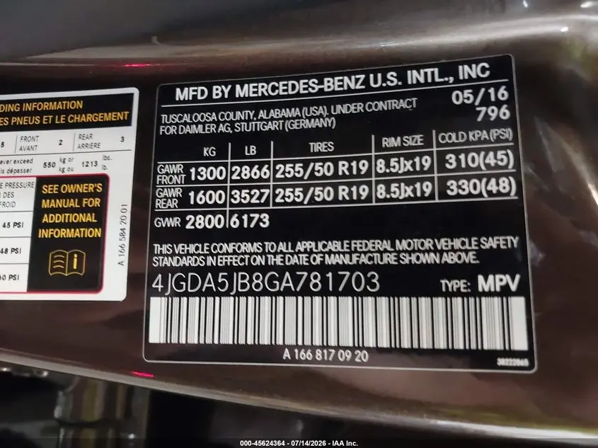 2016 MERCEDES-BENZ GLE 350  
