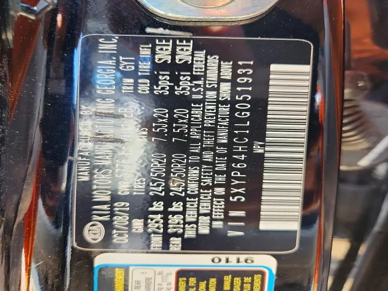 2020 KIA TELLURIDE S  