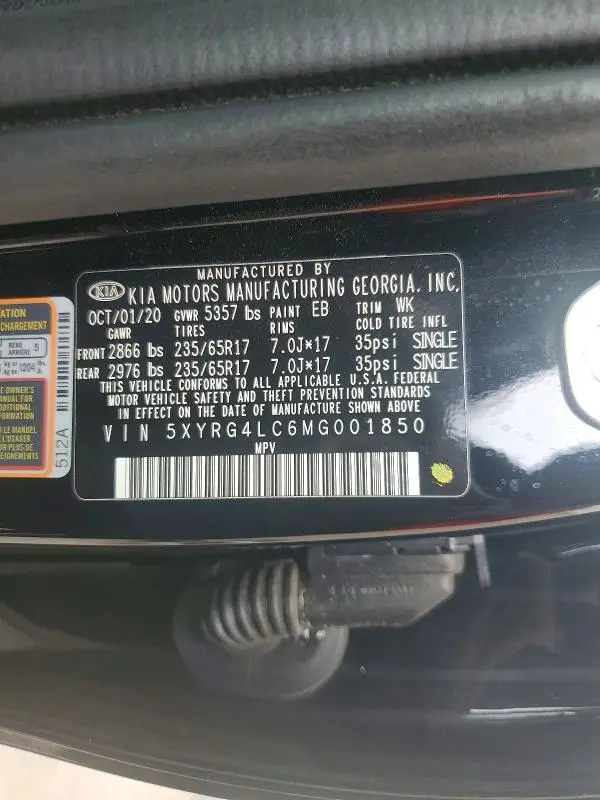 2021 KIA SORENTO LX  