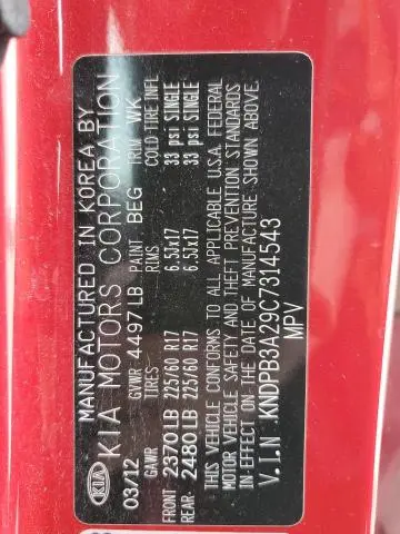 2012 KIA SPORTAGE BASE  