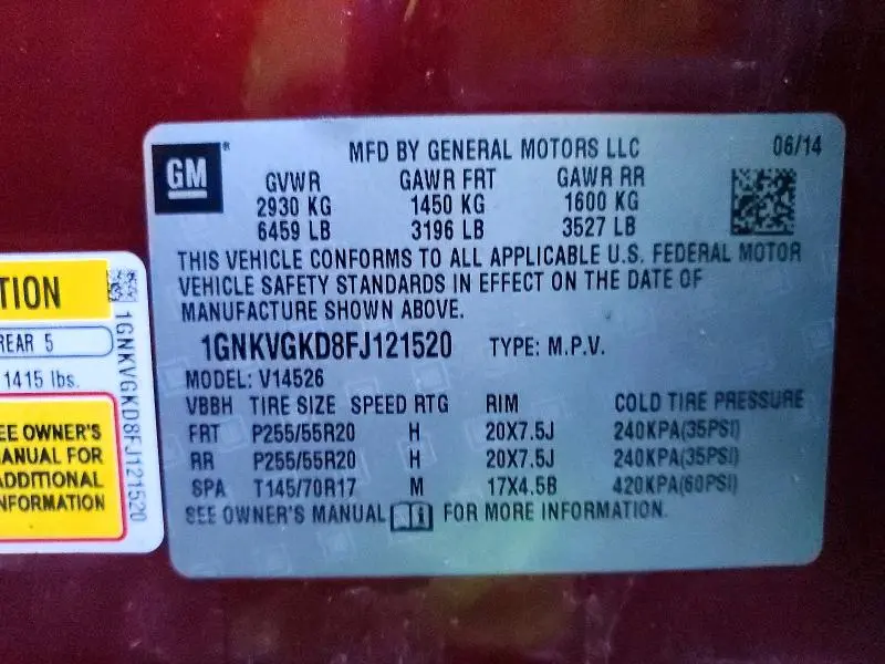 2015 CHEVROLET TRAVERSE LT  